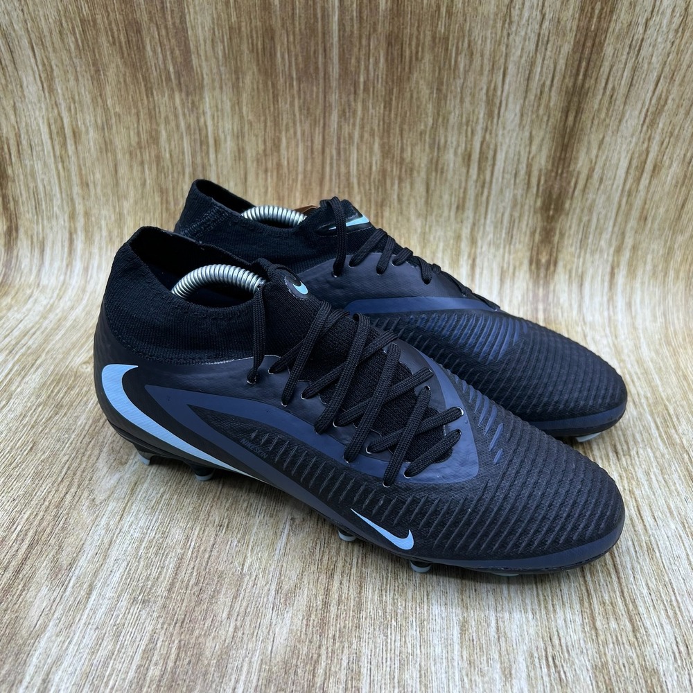 Nike Black and Light Blue Men's Football Cleats